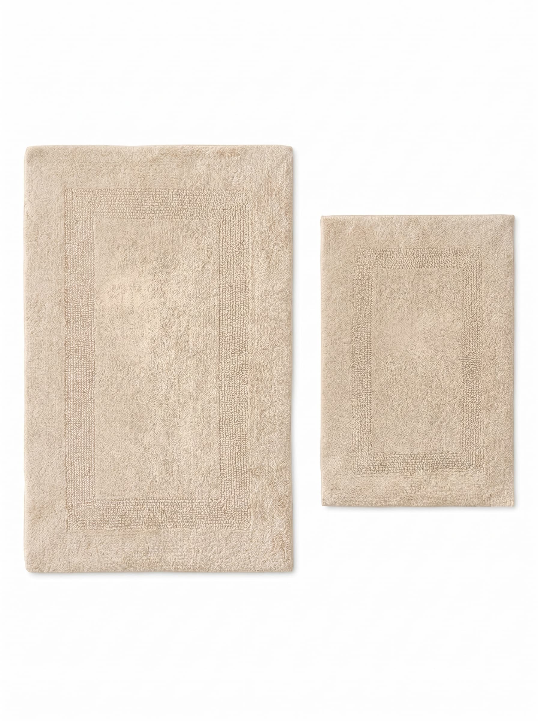 EcoCotton Tamara Banyo Paspas Seti çeyizlik banyo paspas setleri (Koyu Yeşil) - 2. görsel